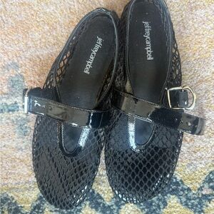 Jeffrey Campbell Black Mesh Mary Jane Shoes size 9